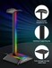 New bee Headphone Stand RGB Headset Holder with 1 USB-C Charging Port and 1 USB Charging Port, Headset Stand Gaming with 7 Light Modes Suitable for All Earphone Accessories (black-1