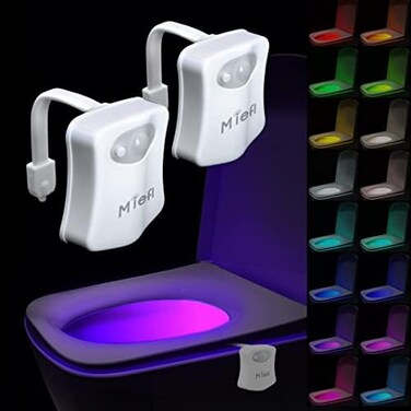 Generic Toilet Light Motion Sensor 16 Colors Changing (2 Pack,LED Glow Bowl Inside Toilet Light, Night Light for Bathroom, CoolFunny Ideal Gifts for Dad Teen Boys Girls Men Women
