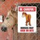 SmartSign (Pack of 214 x 10 inch &ldquo;Be Careful - Horses May Kick Or Bite&rdquo; Sign, Digitally Printed, 55 mil HDPE Plastic, Multicolor