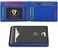 GSOIAX Mens Slim Wallet for Men Minimalist Genuine Leather Carbon Fiber Rfid Blocking Bifold Credit Card Holder With Gift Box (Blue and Carbon Black
