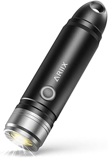 ARIIX Super Bright Outdoor EDC Mini Keychain Led Flashlight High 650 Lumens,Waterproof Rechargable Small Torch for Camping and Emergency,Best Gifts for You