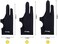 WooKoudai Digital Drawing Glove 2 Pack,Artist Glove for Drawing Tablet,ipad,Sketching,Art Glove with Two Finger for Right Hand and Left Hand （Smudge Guard, Medium,3.15x8.58inch