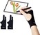 WooKoudai Digital Drawing Glove 2 Pack,Artist Glove for Drawing Tablet,ipad,Sketching,Art Glove with Two Finger for Right Hand and Left Hand （Smudge Guard, Medium,3.15x8.58inch
