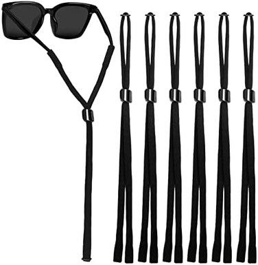HALF CRESCEN Glasses Strap (Pack of 6Glasses Holder, Soft Elastic Nylon Sunglass Strap for Men Women