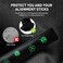 FINGER TEN Golf Alignment Stick Cover Headcover Rods Holder Case Leather 14''&times; 2'' in USA Black White Green Hold at Least 2 Sticks
