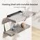 AMADA HOMEFURNISHING Floating Shelves, Wall Shelves for Bathroom/Living Room/Bedroom/Kitchen Decor, Grey Shelves with Invisible Brackets Set of 3 - AMFS07G