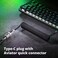 كابل GUNMJO Pro المخصص ذو الغلاف المزدوج USB-C للوحة مفاتيح الألعاب، كابل لوحة مفاتيح ميكانيكية مزدوج الغلاف مع غطاء معدني قابل للفصل، طول 1.5 متر من USB-C إلى USB-A، لون أسود كلاسيكي