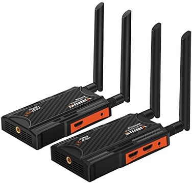 Vrriis Wireless HDMI Transmitter and Receiver,250m(820ftHDMI Extender Kit with HDMI Loop Out,2.4/5.8GHz 1080P Full HD for Streaming from DSLR,Laptop,Netflix,YouTube,PS4 to TV/Projector IR Support.