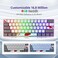 Owpkeenthy RGB Mechanical Keyboard 60 Percent Red Switches, Ultra-Compact Mini Wired Gaming Keybaord with Backlit PBT Dye-Sub Keycaps for Win/Mac/PC (White/Red Switch