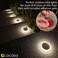 Lacasa Solar Deck Lights Outdoor Waterproof LED Solar Step Lights Driveway Lights, White 4000K, for Garden Yard Patio Pathway, Round, 4 Pack
