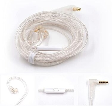 FAAEAL KZ ZSN Pro Earphone Upgraded Cable 0.75mm 2Pin High Purity Silver-Plated Replacement Headsets Wire for KZ ZSN EDX ZEX ZS10 PRO EDS DQ6S ZES DQ6 ZAS ASF ASX Zax Headphones (with Mic, C Pin