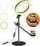 LUXSURE Ring Light for Desk with Stand,Overhead Camera/Phone Mount with 10.5" Ring Lights for iPhone,Phone Tripod with Light Adjustable Lighting for Video Recording,Cooking,Live Stream,Content Creator