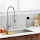 AIKE 15 oz Soap Dispenser, Washing up Liquid Dispenser for Kitchen, Stainless Steel Dish Soap Dispenser Manual Pump