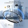 YOSDOM Neckband Bluetooth Headphones, Around The Neck Headphones 24HPlaytime, Bluetooth Headsets with Call Vibration, Shark Jaw Design Wireless EarbudsNoise Isolation/Mic/IPX7 Waterproof, Silver