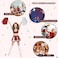 Hanaive 60 Pcs Cheerleading Pom Poms Cheer Pom Poms Fun Pom Poms Metallic Foil Pom Poms Cheerleading Poms with Plastic Handles for Cheering Squad Team Spirited Sports Dance Kids Girls (Red, White