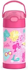 THERMOS FUNTAINER 12 Ounce Stainless Steel Vacuum Insulated Kids Straw Bottle, Barbie