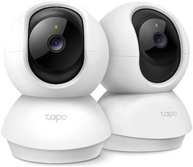 Tapo TP-Link 2K Pan/Tilt Security Camera for Baby Monitor, Dog Camera w/Motion Detection, 2-Way Audio, Siren, Night Vision, CloudSD Card Storage, Works with AlexaGoogle Home, 2-Pack (C210P2