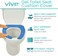Vive Gel Toilet Seat Cushion Cover - Fits Elongated and Standard Toilet Models - Adhesive Padded Cushions for Pressure Relief (Blue