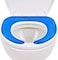Vive Gel Toilet Seat Cushion Cover - Fits Elongated and Standard Toilet Models - Adhesive Padded Cushions for Pressure Relief (Blue