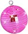 Javik Pink Mirror Disco Ball 6 inch Small Reflects Light Mirror Ball with Hanging Rings for Party Decorations, 70s Theme Party, Christmas Decorations, DJ, Wedding, Birthday