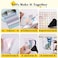 HTVRONT Permanent Vinyl for Cricut Machine-57 Pack 12" x 12" Permanent Vinyl Bundle, 52 Adhesive Vinyl Sheets5 Transfer Tape for Vinyl Permanent