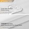 BTTN Extra Long Shower Curtain 72x96 inches, Tall Linen Textured Heavy Duty Fabric Shower Curtain Set with 12 Plastic Hooks, Large Classic Hotel Polyester Cloth Shower Curtains for Bathroom, White