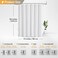 BTTN Extra Long Shower Curtain 72x96 inches, Tall Linen Textured Heavy Duty Fabric Shower Curtain Set with 12 Plastic Hooks, Large Classic Hotel Polyester Cloth Shower Curtains for Bathroom, White