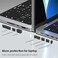 ProElife 7 Pcs Anti Dust Dirt Plug Cups Set for 2023-2021 MacBook Pro 14.2 inch 16.2 inch M3 M2 M1 Pro/Max (Model: A2779/A2442/A2780/A2485Accessory Silicone Anti Dirt Protective Cover (Black