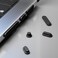 ProElife 7 Pcs Anti Dust Dirt Plug Cups Set for 2023-2021 MacBook Pro 14.2 inch 16.2 inch M3 M2 M1 Pro/Max (Model: A2779/A2442/A2780/A2485Accessory Silicone Anti Dirt Protective Cover (Black