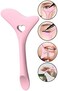LLWEIMIXW Eyeliner Stencils Wing Tips, Silicone Eyeliner Aid, Marscara Drawing Aid, Lipstick Wearing Aid, Face Cream/Mask Applicator, Easy Makeup Tool, Resusable Silicone Eyeliner Tool, Eyeliner Appli