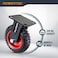 POWERTEC 17052V Fixed Heavy Duty Industrial Caster, 6-1/4-Inch, 1 PK, 6-1/4", Black