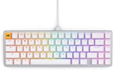 Glorious PC Gaming Race Glorious Gaming GMMK 2-65 Percent Keyboard - White Custom Layout - Compact Low-Profile - Hotswap w/Cherry Mx Style Switches - Incl. Double Shot KeycapsLinear Switches
