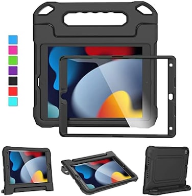 جراب MOXOTEK للأطفال لأجهزة iPad من الجيل التاسع/الثامن/السابع مقاس 10.2 بوصة (2021/2020/2019)، وجراب آخر للأطفال لأجهزة iPad Air من الجيل الثالث/Pro مقاس 10.5 بوصة، غطاء متين مقاوم للصدمات مع واقي شا