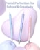 Four Candies Pastel Mechanical Pencil Set - 6PCS 0.5 mm0.7mm Pencils with 360PCS HB2 Lead Refills, 3PCS Erasers and 9PCS Eraser Refills, Cute School Supplies Stuff for Student Writing Drawing