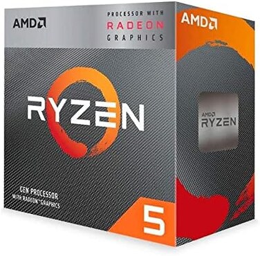 معالج AMD Ryzen 5 4600G بسرعة 3.7 جيجاهرتز وذاكرة تخزين مؤقتة 8 ميجابايت، مقبس AM4، مُعبأ في علبة.