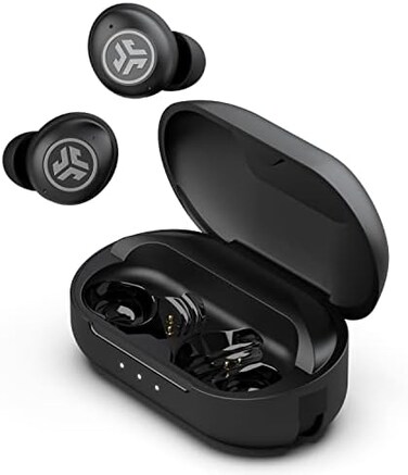 JLab JBuds Air Pro True Wireless Earbuds, Black, Bluetooth Multipoint, Auto PlayPause, Dual Connect, IP55 SweatDust Resistance, Be Aware Audio for Safety, Custom 3 EQ Sound Settings