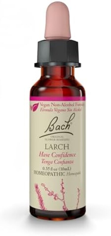 Bach Remedies Bach Original Flower Remedies, Larch for Confidence (Non-Alcohol Formula, Natural Homeopathic Flower Essence, Holistic Wellness and Stress Relief, Vegan, 10mL Dropper