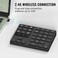 RaceGT Wireless Number Pad Keyboard, Numeric Keypad Ultra-Silent Rechargeable 2.4G 35 Keys for Laptop, Desktop, PC, Notebook