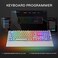 RK ROYAL KLUDGE White Typewriter Mechanical Gaming Keyboard with Rainbow RGB BacklightSidelight, Retro Punk Round Keycaps, and Removable Wrist Rest