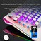 RK ROYAL KLUDGE White Typewriter Mechanical Gaming Keyboard with Rainbow RGB BacklightSidelight, Retro Punk Round Keycaps, and Removable Wrist Rest