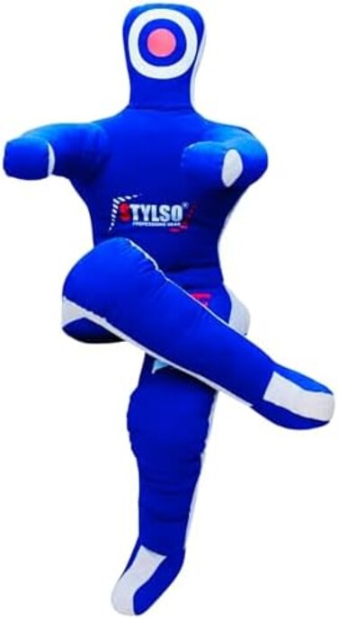 Stylso Wrestling Dummy Grappling Dummies - BJJ Dummy MMA Judo Karate Training jiu Jitsu Dummy Un-Filled - Sitting - Size: 5ft / 60 inches (Black - Blue - Red - Yellow