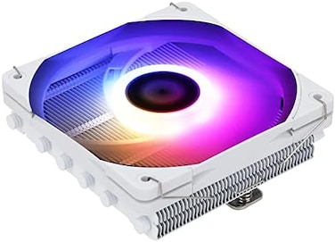 مبرد وحدة المعالجة المركزية Thermalright AXP120-X67 أبيض بإضاءة ARGB، منخفض الارتفاع، مزود بمروحة TL-C12015W-S PWM هادئة مقاس 120 مم، و6 أنابيب حرارية، وارتفاع 67 مم، متوافق مع معالجات AMD AM4/Intel L