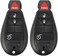X AUTOHAUX 2pcs Replacement Keyless Entry Remote Car Key Fob M3N5WY783X 433Mhz for Jeep Grand Cherokee 2008-2013 for Commander 08-10 4 Buttons with Door Key IYZ-C01C