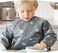 Tiny Twinkle Mess Proof Baby Bib, Cute Full Sleeve Bib Outfit, Waterproof Bibs for Toddlers, Machine Washable, Tug Proof Closure, Baby Smock for Eating, Long Sleeved (Space, Large 2-4 Years