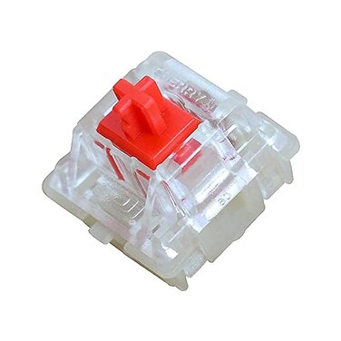 توزيع غرانفيلا - عبوة من 10 مفاتيح Cherry MX Silent RGB Red - مفاتيح خطية شفافة مثبتة على لوحة المفاتيح بقوة 45 غرامًا للوحة المفاتيح الميكانيكية