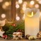 Antizer Battery Operated Flameless Candles, Ivory Real Wax Pillar LED Candles with 10 Key Remote Control and 24 Hour Timer (Pack of 2-8.5cm x 6.24cm