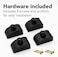 MOCTUS 4 Quilt Hangers for Wall Display, Decorate with Your Blanket and Tapestry Hangers, Wooden Rug Hangers for Wall Hangings (Black, 4 Clips with Hardware