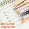 Buqoo Gel Pens Set, 5 Pack Retractable Gel Ink Pens 0.5mm Fine Points Pens Various Styles of Gel Pens with 1 Highlighter for Drawing Writing Planner School Supplies (Brownish Red Color