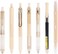 Buqoo Gel Pens Set, 5 Pack Retractable Gel Ink Pens 0.5mm Fine Points Pens Various Styles of Gel Pens with 1 Highlighter for Drawing Writing Planner School Supplies (Brownish Red Color