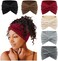 Tobeffect Wide Headbands for Women, 7'' Extra Large Turban Headband Boho Hairband Hair Twisted Knot Accessories, 6 Pack